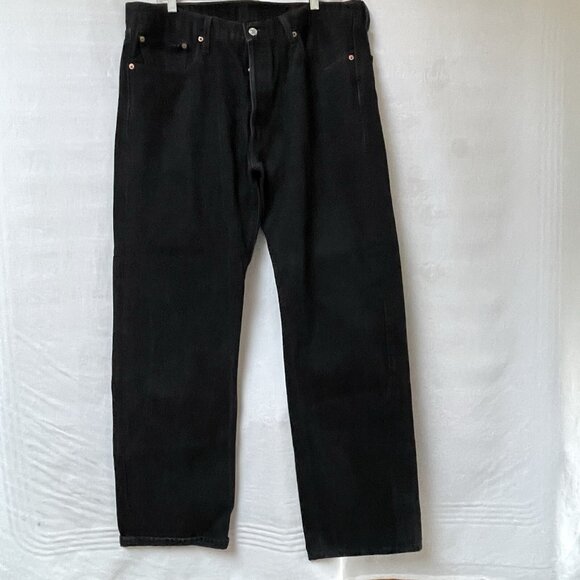 Levi's Other - Levi's 501 Jeans Mens 38 x 32 Black Cotton Denim Button Fly Festival Career